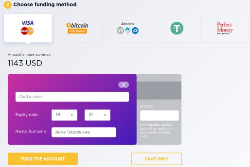 Iqcent payment methods