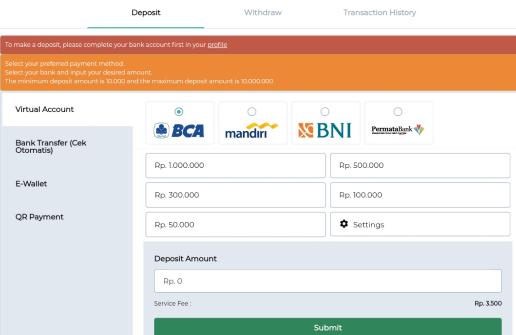 Oxtrade payments method